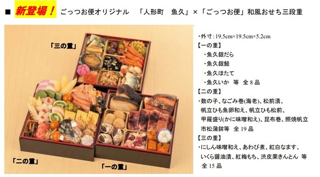 グルメカタログギフト“ごっつお便”の『おせち』大正三年創業の京粕漬の老舗「魚久」と「ごっつお便」がコラボした“ごっつお便 オリジナルおせち”9月22日(金)から“限定”販売開始！