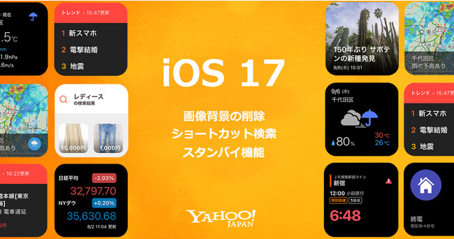 PayPayフリマやYahoo!天気など、7種類のアプリがiOS 17に対応