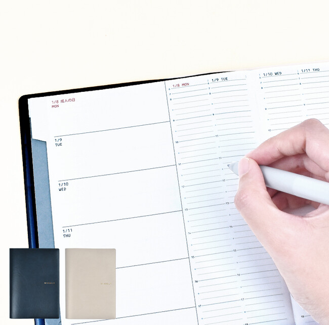【大幅リニューアル】パッと開いてサッと書き込める仕様へ。１日の予定を15分単位で見える化する手帳「WISELY(ワイズリー)」2024年1月始まり。９月22日よりユメキロックECサイトにて予約販売開始