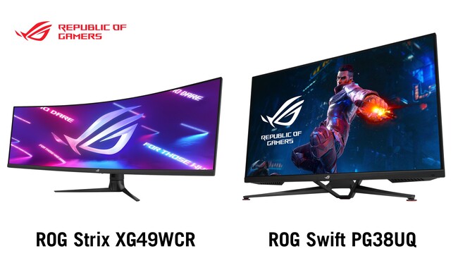 ASUSのゲーミングブランドRepublic Of Gamers（ROG）より49型165Hzのリフレッシュレートを備えたスーパーウルトラワイドHDRゲーミングモニターを含む2製品を発表