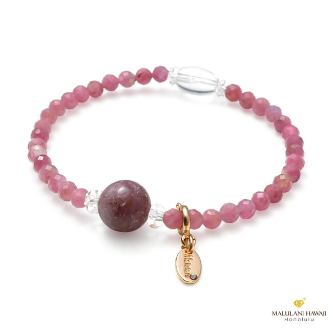 【良縁＆魅力UP】「ピンクトルマリン＆レピドライト」の上品なパワーストーン天然石ブレスレット、ハワイ発「マルラニハワイ」より新登場！大切な方へのプレゼントにも