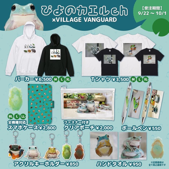 【ぴよのカエルch×ヴィレッジヴァンガード】～コラボグッズ第二弾発売決定！！～
