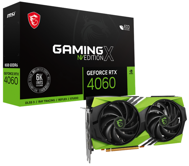 MSI、GeForce RTX(TM) 4060を採用したグラフィックスカード「GeForce RTX(TM) 4060 GAMING X NV EDITION 8G」を発表