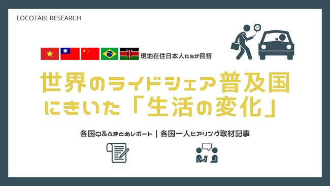 【５カ国調査】世界で普及するライドシェアの実態と「生活の変化」 / 海外在住者達の声