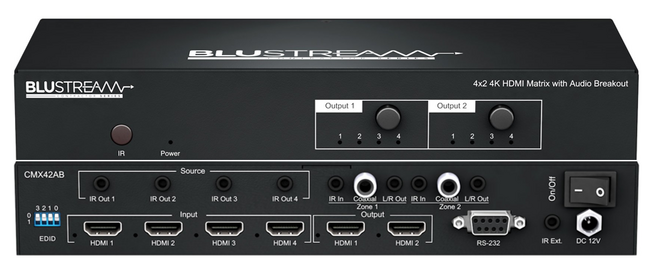 Blustream社製 4x2 4K HDMIマトリックススイッチャー　2023年10月6日（金）発売！