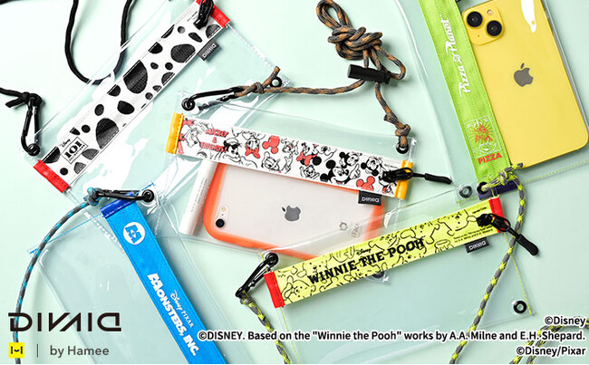 スマホケースブランド「DIVAID（ディバイド）」「ディズニー＆ピクサーキャラクター」デザインのクリアサコッシュが登場！2023年9月27日（火）よりオンライン予約開始