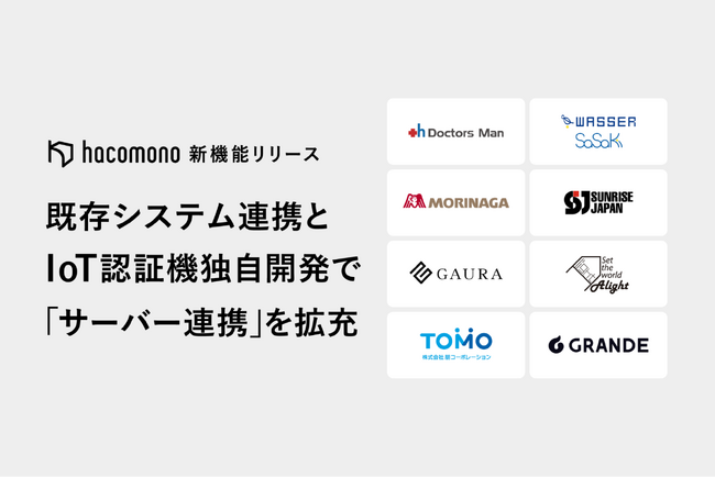 hacomono、水素水・プロテインサーバーなどの「サーバー連携」を拡充。既存連携と独自のIoT認証機開発により、提携企業は9社へ