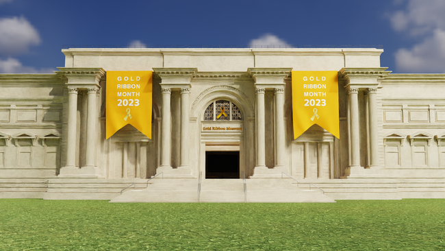 D株式会社は「Gold Ribbon Month 2023～私の大切なもの～」にてご利用いただいたメタバース空間、Gold Ribbon Museumを制作いたしました。
