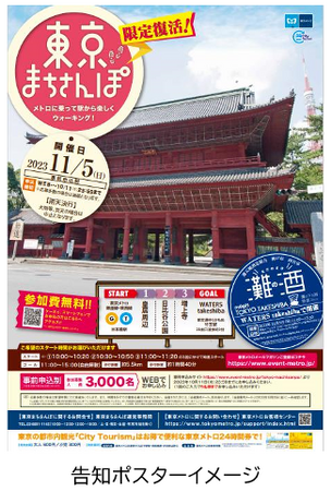 東京メトロウォーキングイベント東京まちさんぽ×灘五郷「東京まちさんぽ」復活特別編 開催！