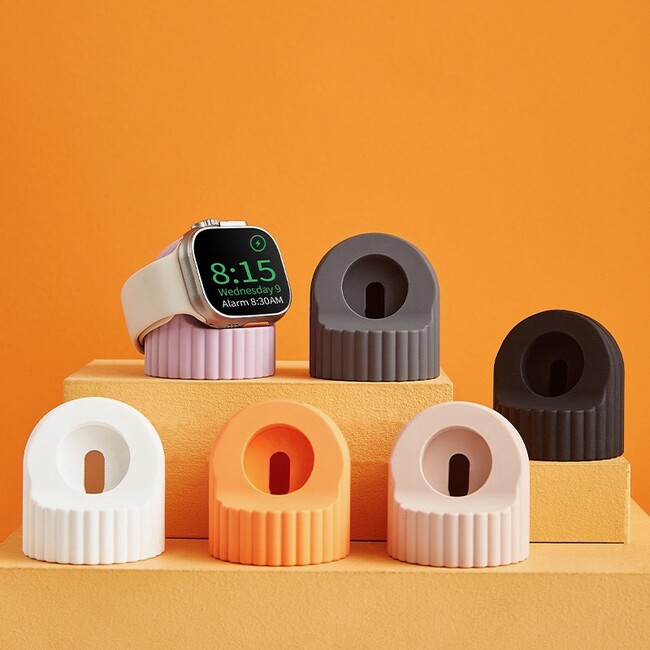 水や汚れに強く、全8色のカラバリから選べるアップルウォッチ充電スタンドを発売開始！