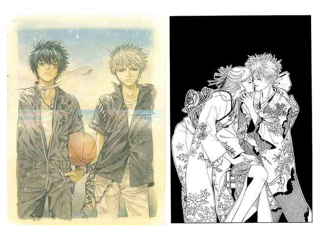 【京都 蔦屋書店】５階 BOOKアートウォールのオープニング企画として、漫画家・浅田弘幸と上條淳士による「浅田弘幸と上條淳士 京都のふたり展」を開催。
