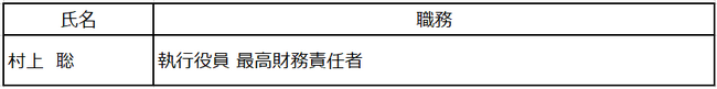 執行役員人事に関するお知らせ