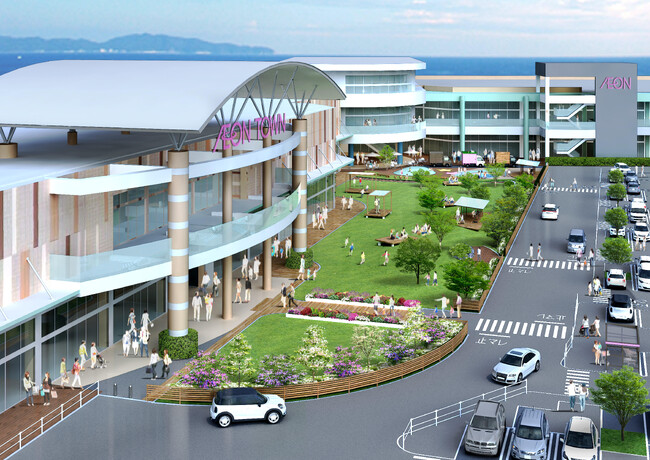 【イオンタウン防府　リニューアル第１弾】　屋外芝生広場「イオタ ＧＡＲＤＥＮ」オープン