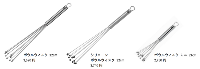 ユニークな形状の泡立て器「ボウルウィスク」から３種のラインアップが新発売！