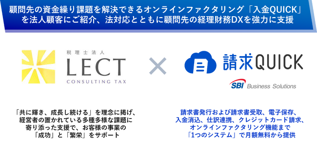 税理士法人LECTが「請求QUICK」パートナープログラムに参加