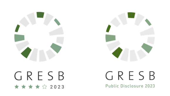 GRESB 2023年評価結果について　GRESBリアルエステイト評価は3年連続「４スター」GRESB開示評価は7年連続最上位「A」を取得