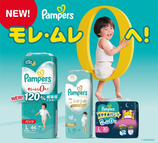 主力3ラインアップを同時リニューアル！昼も夜も「モレ・ムレ0へ」！ パワーアップしたパンパース「さらさらケア」 「肌へのいちばん*」 「おやすみパンツ」2023年10月上旬より順次出荷開始
