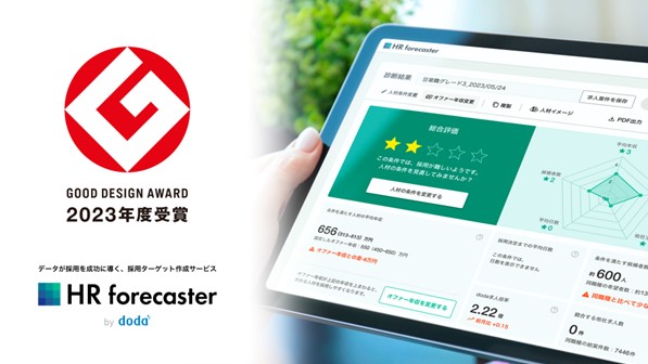 200万件の転職統計データを活用した求人票支援サービス「HR forecaster」、2023年度グッドデザイン賞を受賞