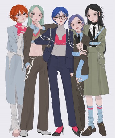人気イラストレーターtamimoonが描く5人をイメージモデルとして起用！　オーダーメイドブランドの『KASHIYAMA』