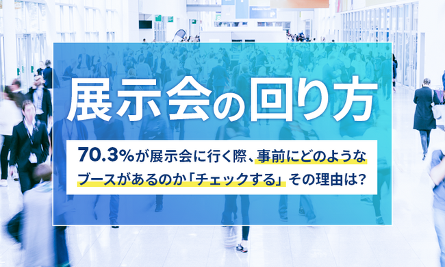 【展示会の回り方】70.3％が展示会に行く際、事前にどのようなブースがあるのか「チェックする」その理由は？