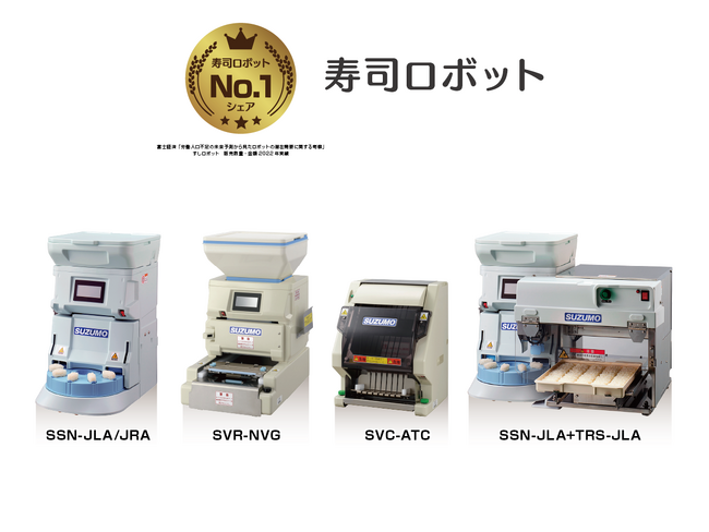 【鈴茂器工】寿司ロボット シェアNo.1※獲得のお知らせ