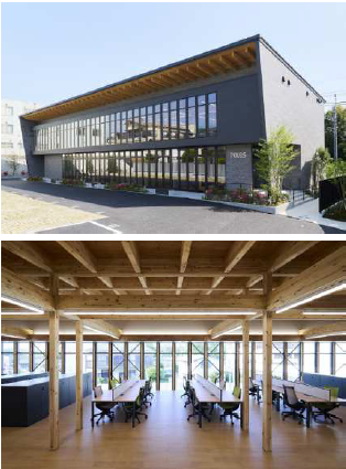 ポラテックの一般流通住宅建材のみで構成した木造軸組工法の事務所 柏ウッドテラスがウッドデザイン賞２０２３を受賞〈 建築・空間分野 ライフスタイルデザイン部門 〉
