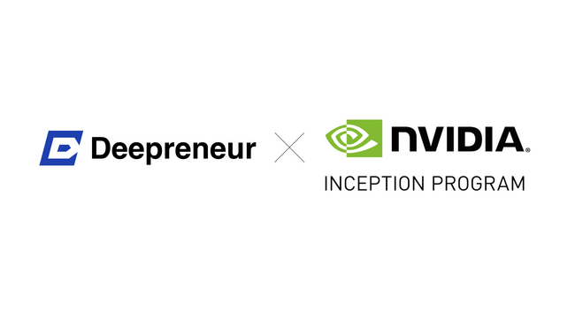 東大・松尾研発AIスタートアップDeepreneurが、NVIDIA「Inception Program」のパートナー企業に認定