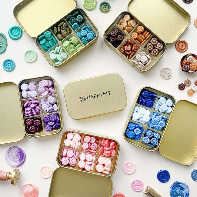 台湾文具ブランド”HAPPYMT”より「フラワーワックスビーズキャンディボックス」を発売開始。