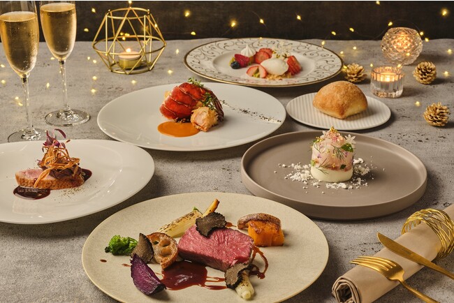 【埼玉・大宮】ズワイ蟹やオマール海老、国産牛など豪華食材を使用！ラグジュアリーな非日常空間で味わう至極のクリスマスディナー日程限定販売
