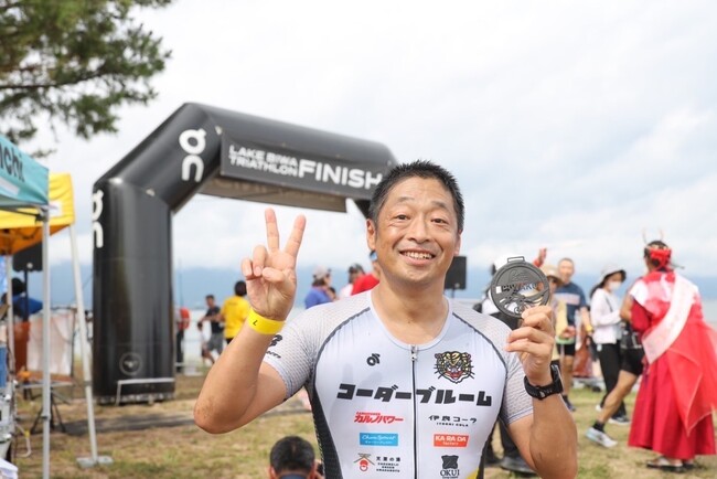 滋賀県守山市で開催されたLAKE BIWA TRIATHLON大会で、官民連携サステナブル輸送の実証実験の一環としてユーグレナ社の次世代バイオ燃料「サステオ」を活用