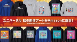 Merch on Demand に「ミニオンズ／怪盗グルー」シリーズ、「おさるのジョージ」、「ウォーリーをさがせ！」のキャラクターがデザインされたアートTシャツ
