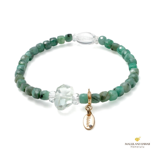 【健康＆富貴のお守りに】「グリーンアメジスト＆エメラルド」のシンプルな天然石パワーストーンブレスレット、ハワイ発マルラニハワイより新登場！大切な方へのプレゼントにも　効果・効能も詳しくご紹介！
