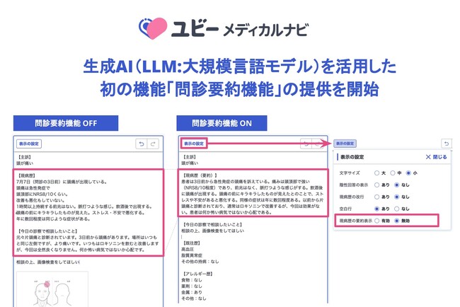 Ubie、生成AIを活用した初の機能を医療機関向け「ユビーメディカルナビ」で提供開始