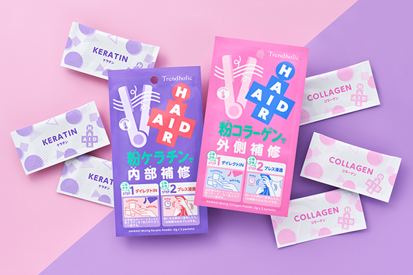 ＼粉ケラチン or 粉コラーゲンあなたはどっち？／お手持ちのトリートメントに混ぜるだけ！『トレンドホリック ヘアエイド』が新登場