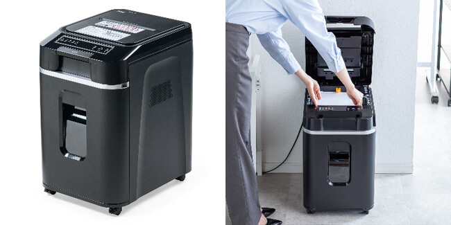 置くだけ260枚自動細断！オートフィードシュレッダーを10月18日に発売