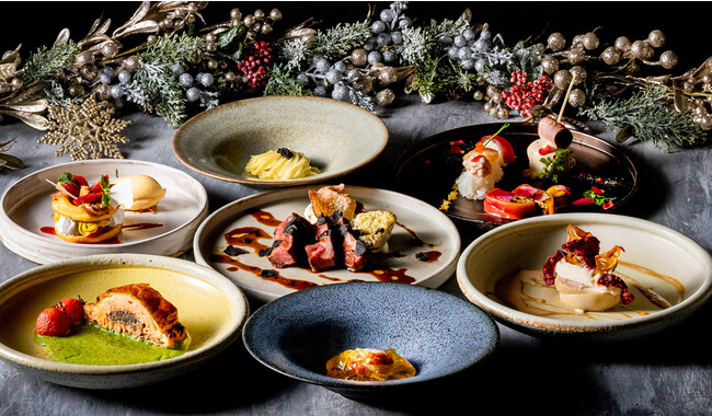 【クロスホテル京都】サステナブルな食材と地産地消の食材を組み合わせたクリスマスメニュー KIHARU de Christmas! 2023登場