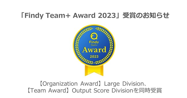 「Findy Team+ Award 2023」受賞のお知らせ