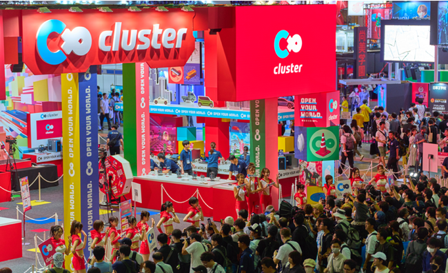 日本最大級のメタバースプラットフォームcluster　東京ゲームショウ2023　全4日間のイベントレポート公開リアルブースとバーチャル空間の特設ワールドに合計約5万人が来場