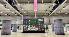 10mの廃材黒板とエコな画材を使用したSDGsイベント！300人のキッズが「郡山市の近未来」を描いた巨大チョークアート作品が完成、郡山駅東口通路で1か月展示