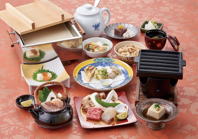 秋の味覚が味わえる季節懐石【松茸ざんまい】