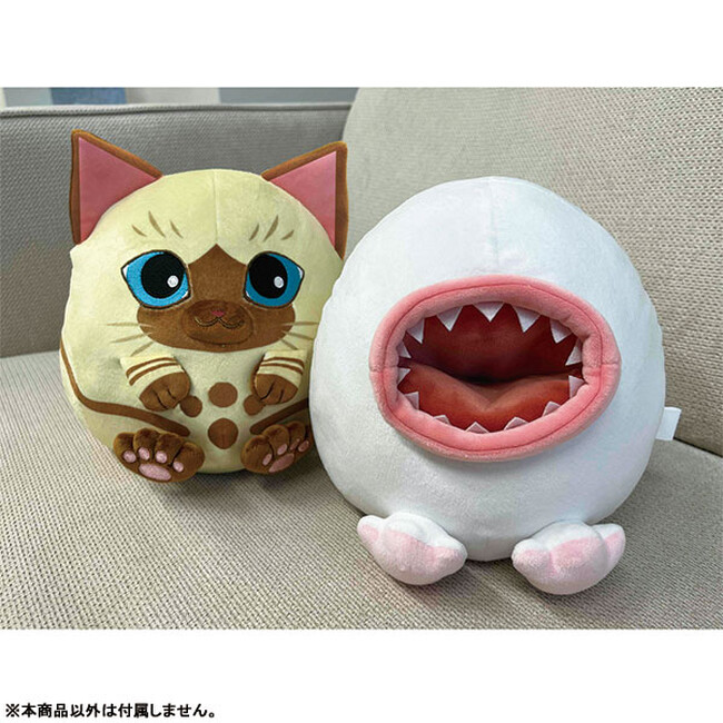 「フルフル」や「アイルー」など、『モンスターハンター』シリーズの人気モンスターがふわふわ触感のたまご型のぬいぐるみに！！