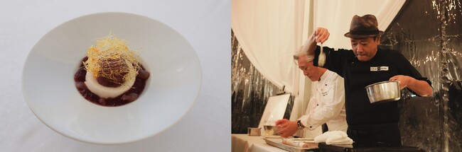 旬の食材を五感で楽しむディナーイベント「The Echo Table」第二弾！中国料理の巨匠 脇屋友詞シェフ×日本を代表するパティシエ 鎧塚俊彦氏のスペシャルなコラボレーションディナーを80名が堪能