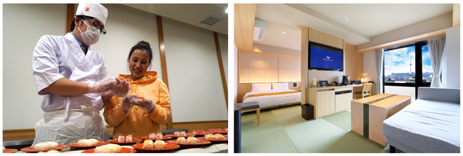 伝統的な和の世界観を体感する「ウォーターマークホテル京都」とコラボレーション　かっぱ寿司、スイートルームで体験いただく『お寿司握り体験プラン』
