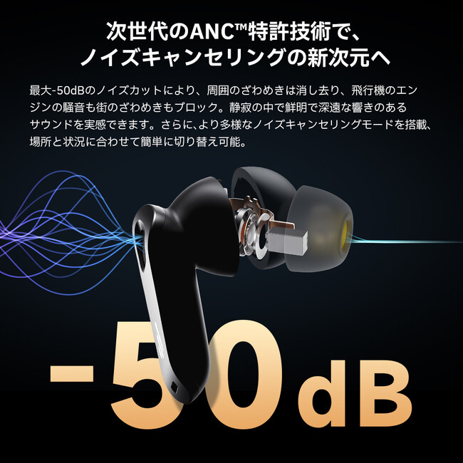 最大-50dB低減の「ワイドバンドマルチチャネルANC」を搭載、ハイレゾワイヤレスと空間オーディオにも対応のTWSイヤホン「Neobuds Pro 2」新登場！
