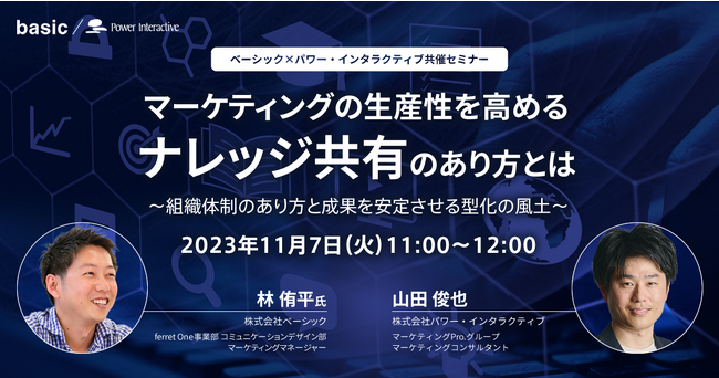 ベーシック、11/7(火)11時よりパワー・インタラクティブ社主催のセミナー「マーケティングの生産性を高めるナレッジ共有のあり方とは」に登壇