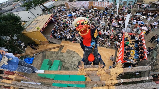 ダイドーグループ日本の祭り大空から噛む！天空の獅子舞 朝倉の梯子獅子～愛知県知多市 牟山神社　10月28日（土） 午後4時30分放送