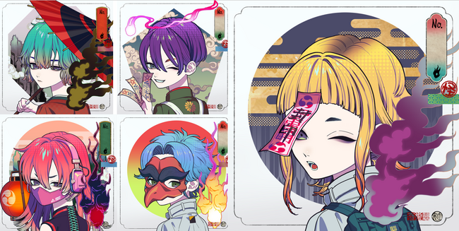 NEW FACTORY TOKYOによるイラストレーター秋⾚音と進行中のプロジェクト「アヤカシ倶楽部」。メインコンテンツの1つ、ジェネラティブNFTアート「アヤカシ倶楽部 初級奇術師」をドロップ。