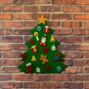 壁に飾るタイプのフェルト製クリスマスツリー