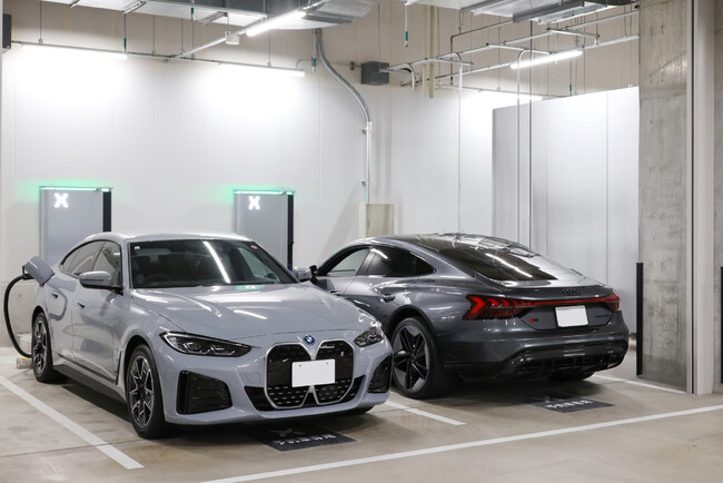 みずほ銀行目黒支店・目黒セントラルスクエア駐車場に国内最速クラスのEVチャージステーションをオープン