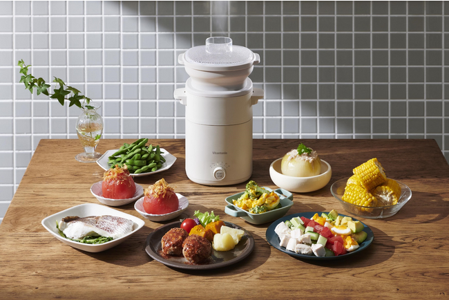 “ずっと愛せる暮らしの道具”をお届けするVitantonio(ビタントニオ)より　ヘルシーな蒸し料理をより手軽に簡単にスチーマーとエッグボイラーがひとつになった「フードスチーマー」新登場